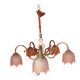 five-armed light chandelier from the 70s/80s era