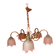 five-armed light chandelier from the 70s/80s era
