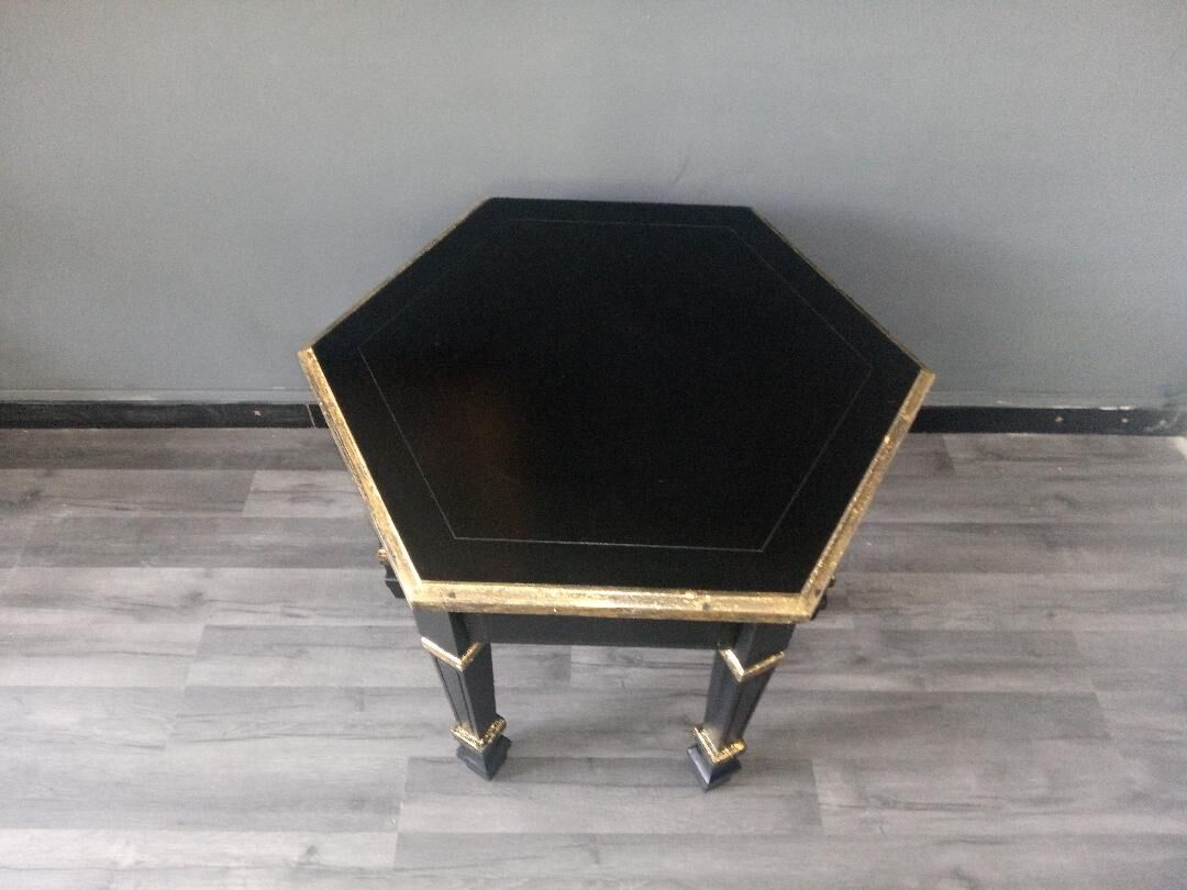 Black and gold coffee table