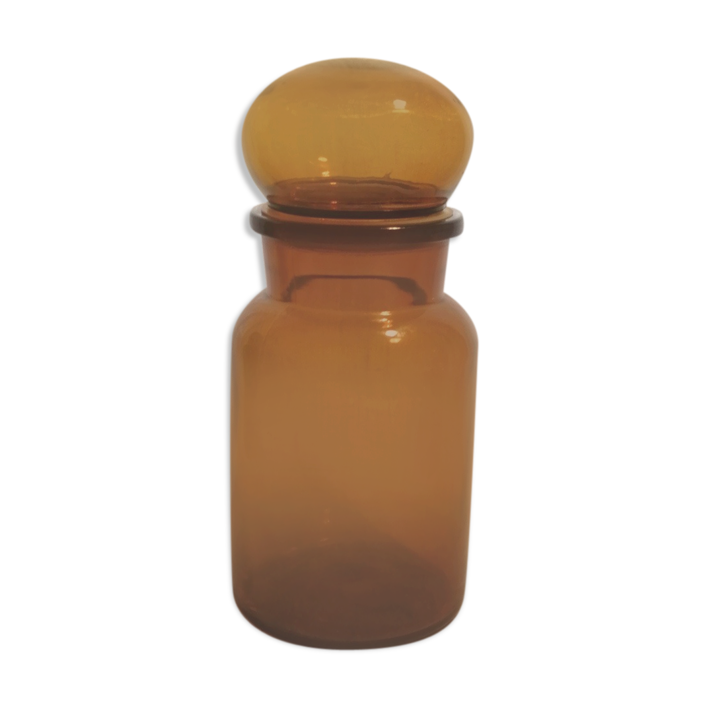 Old vintage old smoked amber apothecary pot 22 cm
