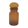 Pot d' apothicaire en verre ambre fumé ancien vintage 22 cm