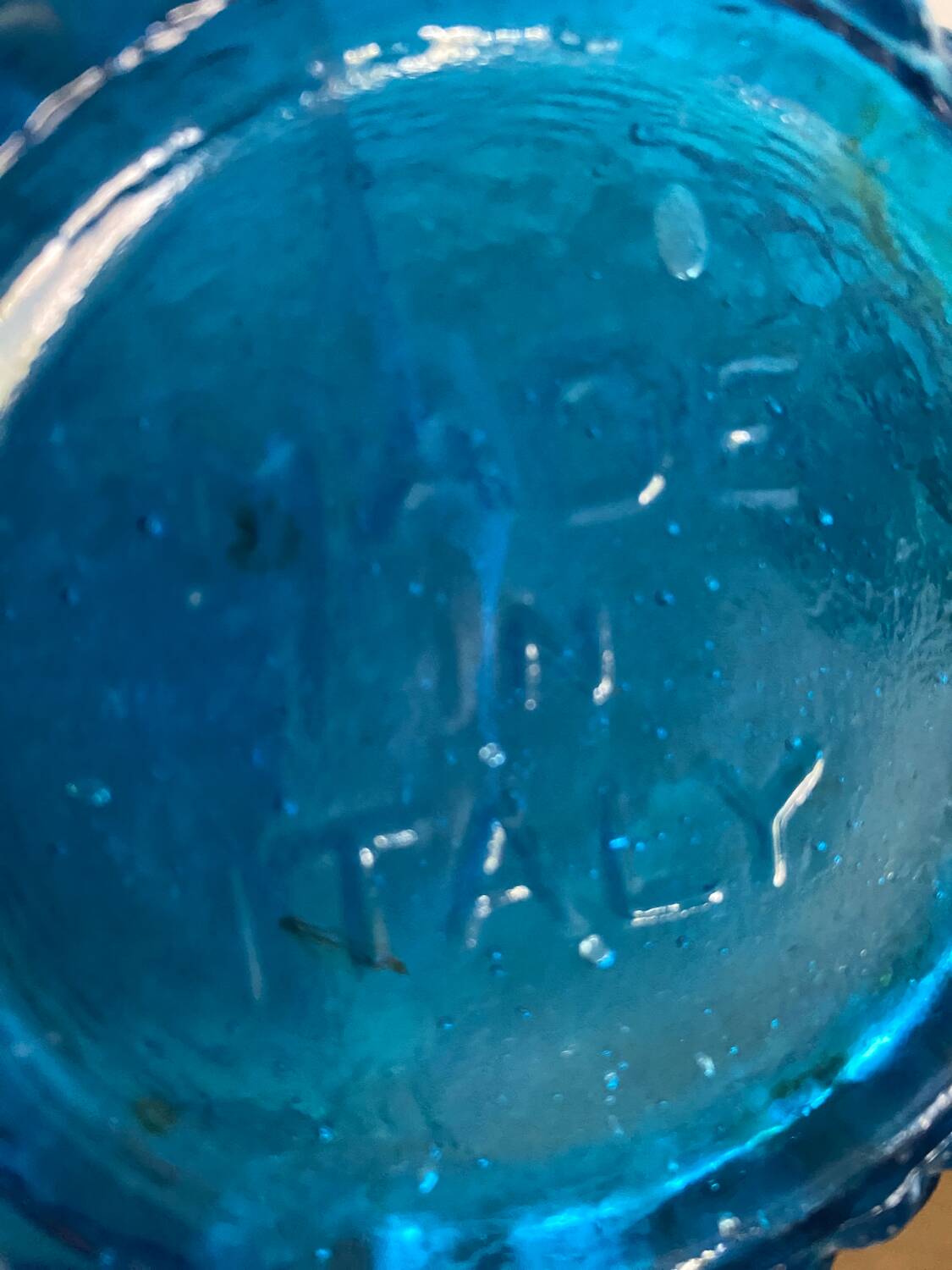 Turquoise blue Empoli carafe