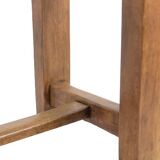 Brutalist style table, or desk, in beech. Circa 1900