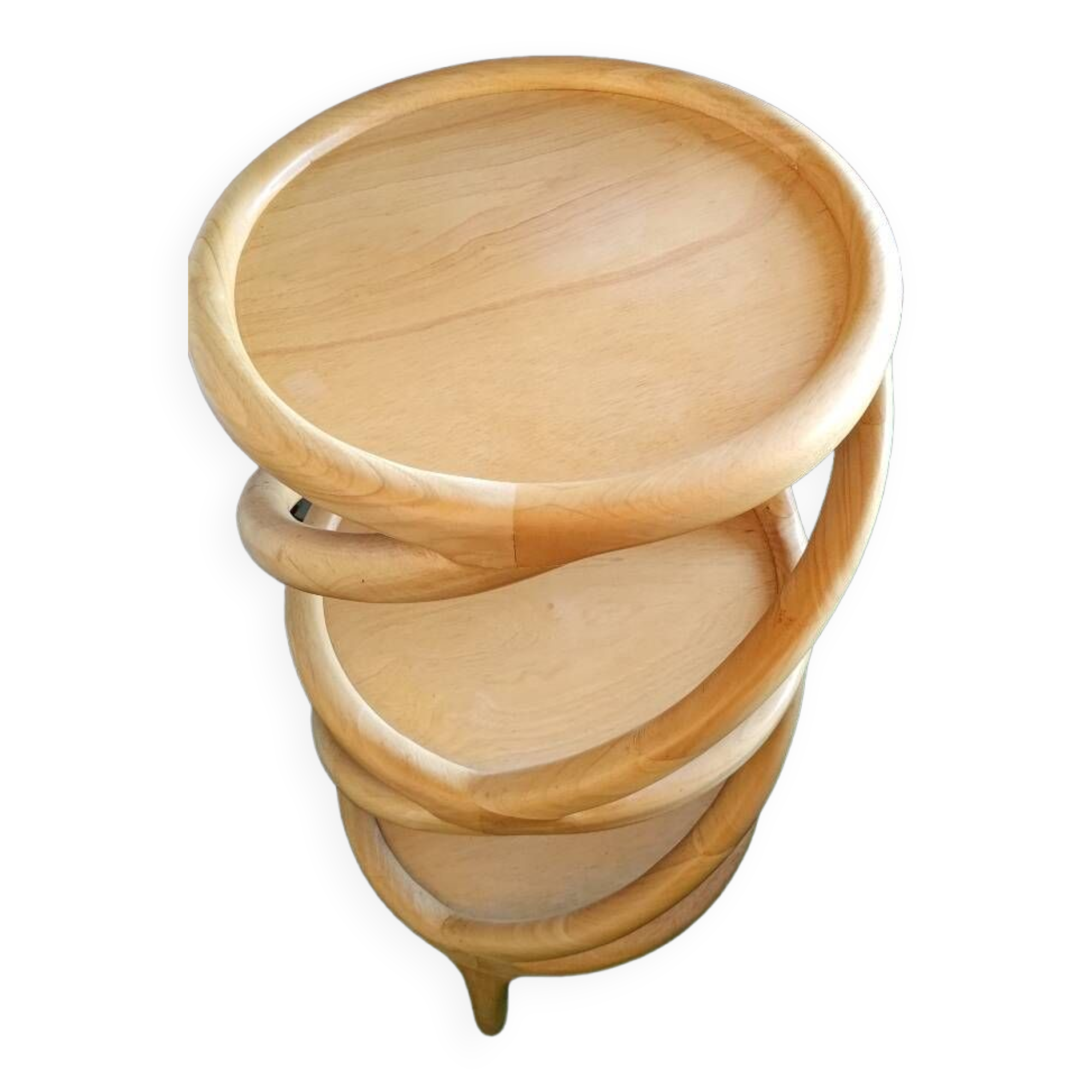 Bent wood side table