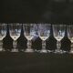 Lot 6 anciens verres a vin porto cristal, Baccarat Modèle Clermont Côtes Plates