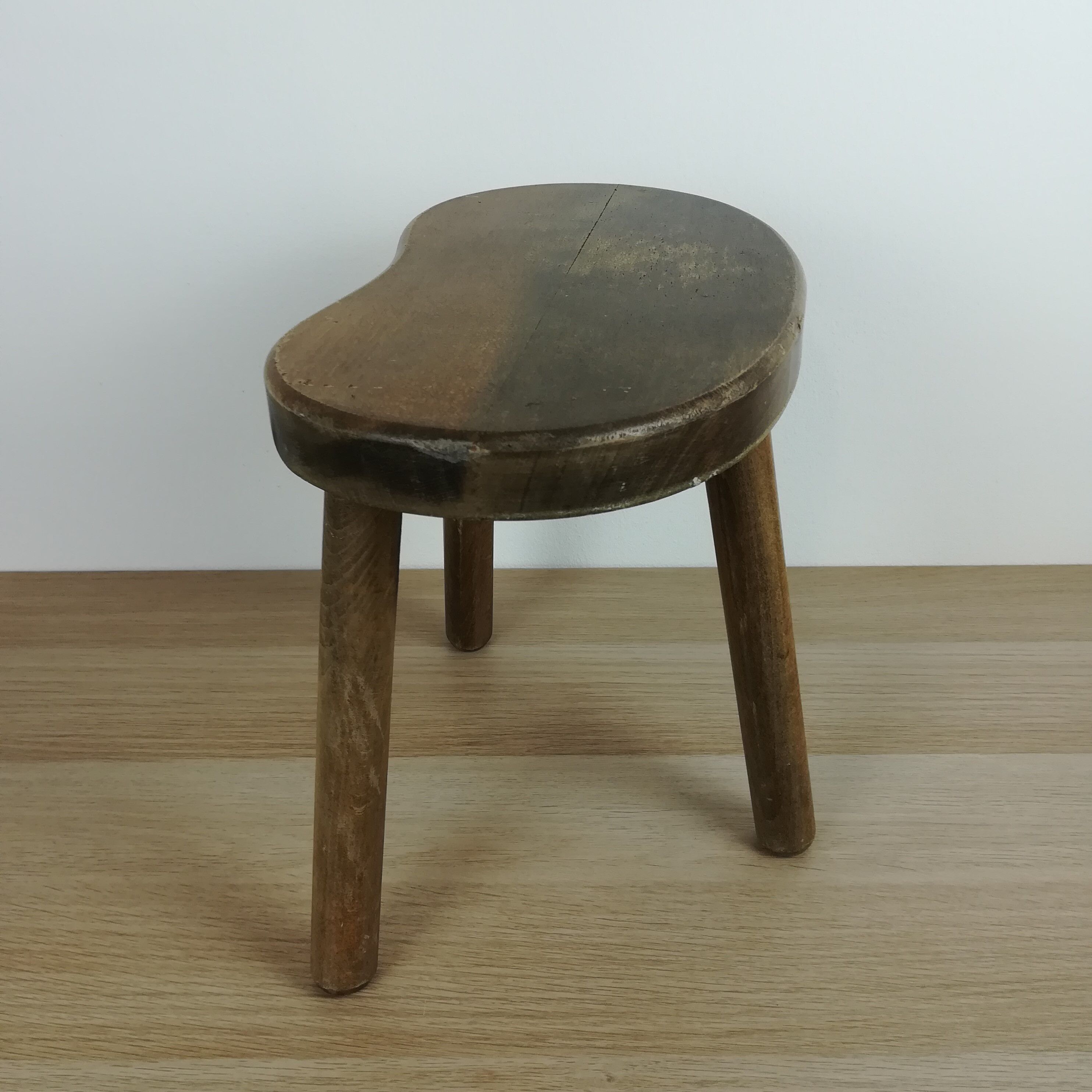 Wooden tripod stool