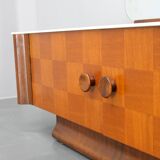 1940s Jindrich Halabala Mirror Cabinet ,Czechoslovakia