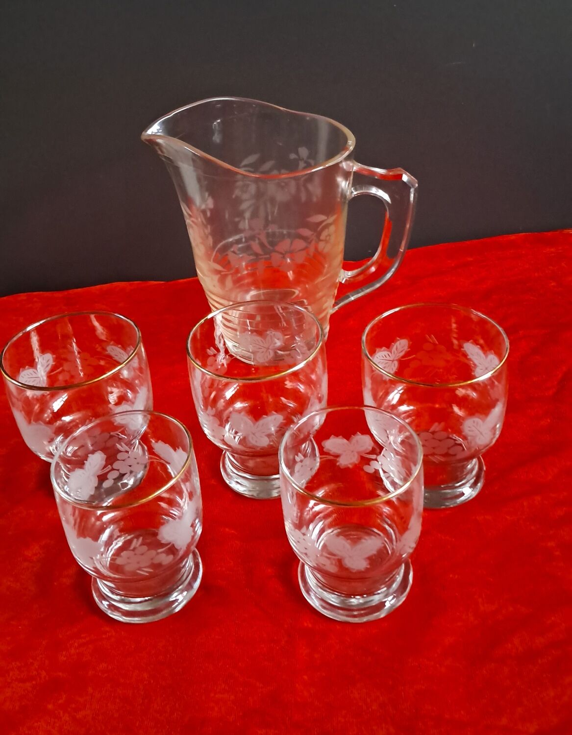 Carafe and glasses