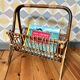 Vintage magazine holders light rattan