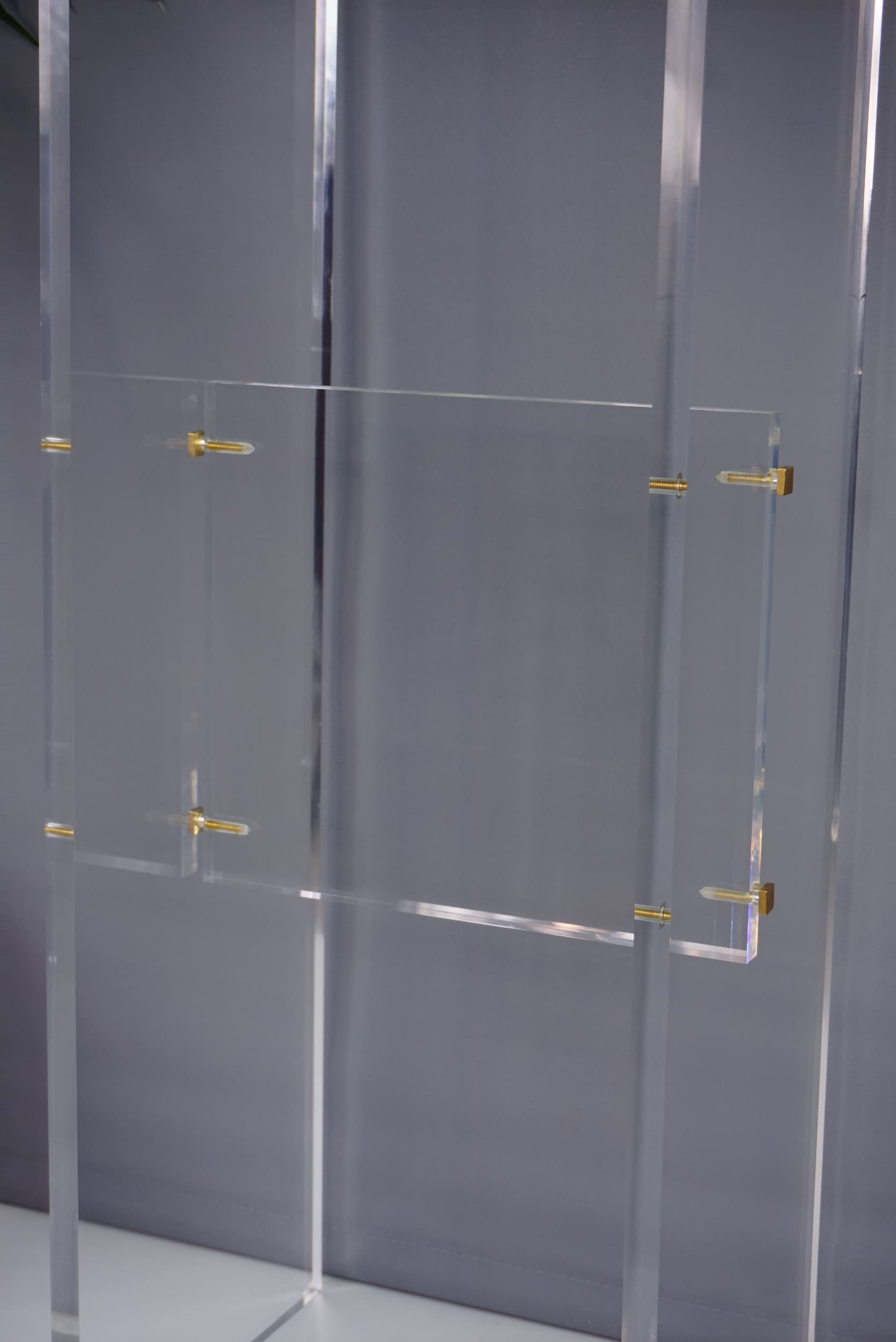 70s design console in marble and plexi