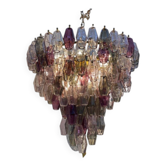 Contemporary Mid-Centyry Modern "Poliedri" Murano Glas Chandelier