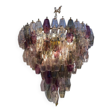 Contemporary Mid-Centyry Modern "Poliedri" Murano Glas Chandelier