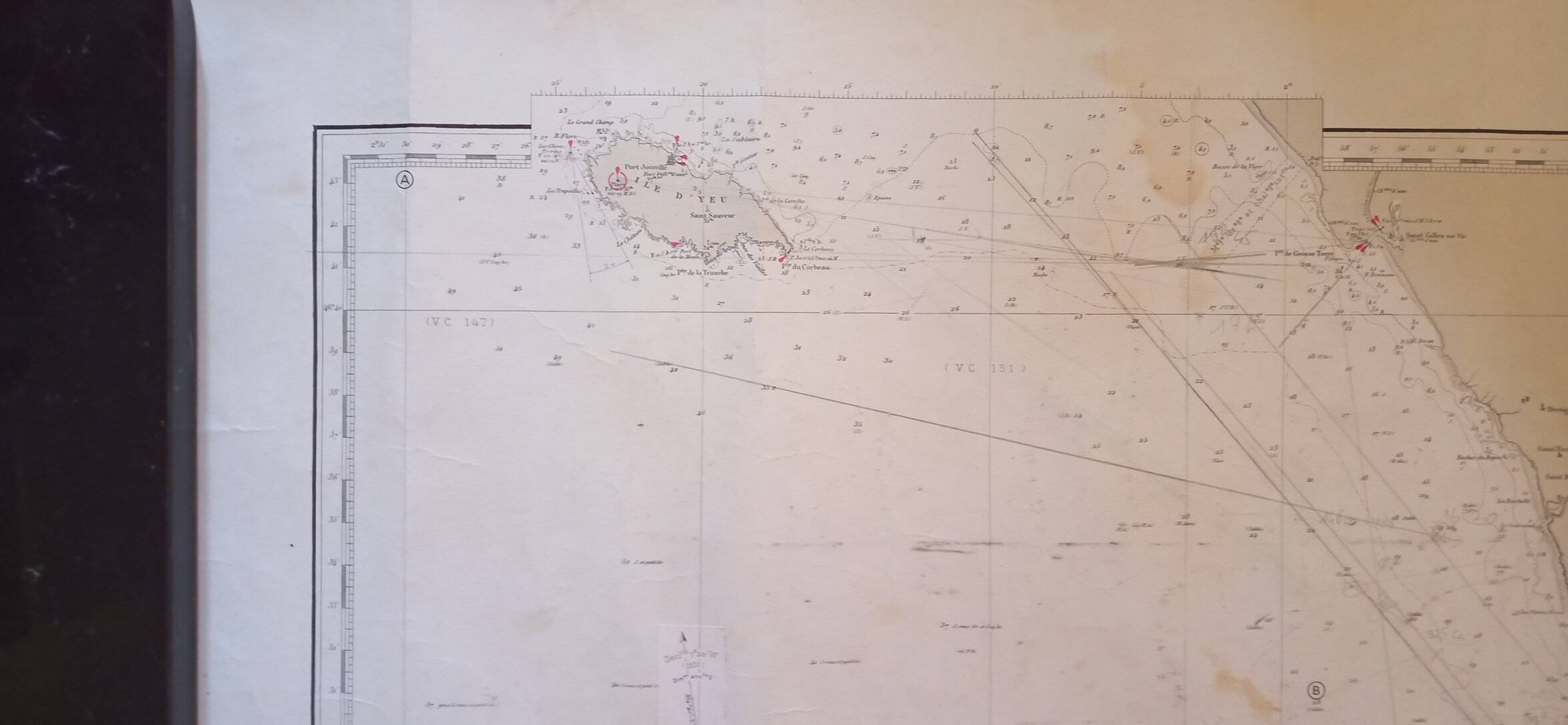 Navy chart no. 150 “from ile d’yeu to pointe de chassiron”