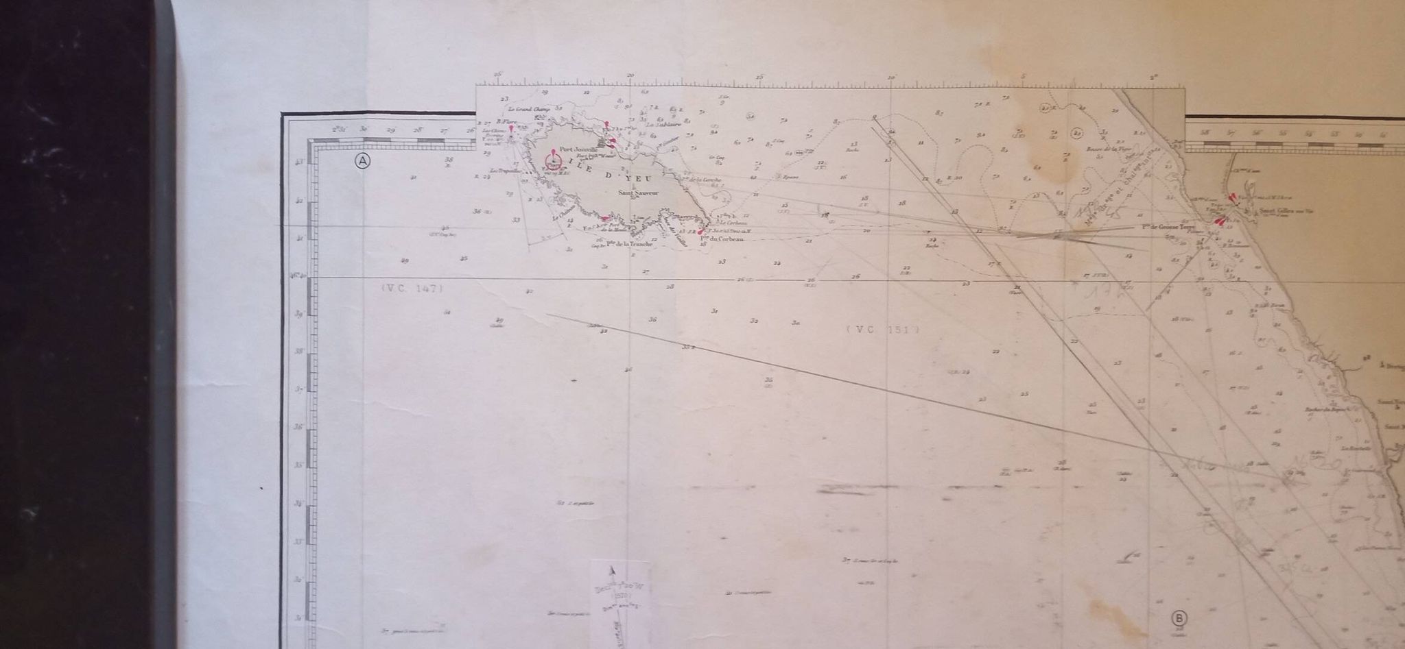 Navy chart no. 150 “from ile d’yeu to pointe de chassiron”
