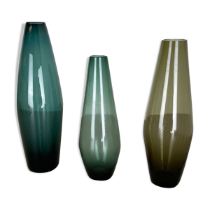 Ensemble de trois vases Turmalin Wilhelm Wagenfeld WMF Attribué, Allemagne années 1960