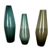Ensemble de trois vases Turmalin Wilhelm Wagenfeld WMF Attribué, Allemagne années 1960