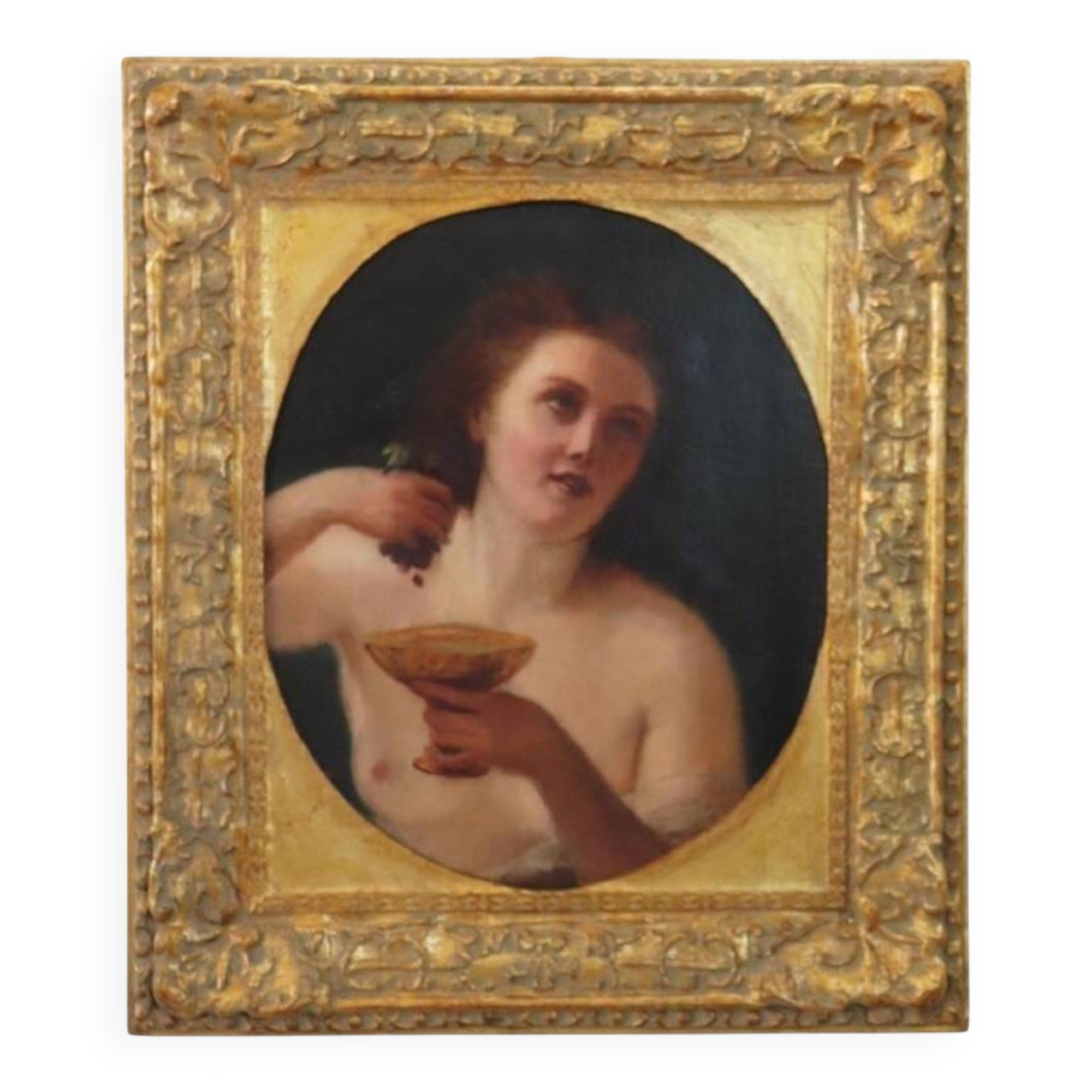 Mythological Figure Of Maenad, Oil Painting On Canvas, Italy 19th Century