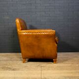 Art Deco club armchair made of Dutch Sheepskin from the 1930s.