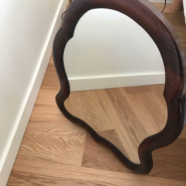 miroir anglais ancien du XIXème en palissandre avec système de pose