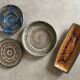 BOWL plate,  MICHAEL ANDERSEN denmark,Stoneware, relief design, centerpiece