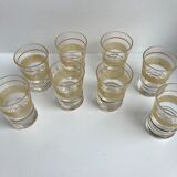 Service à liqueur granité jaune et doré années 50-60