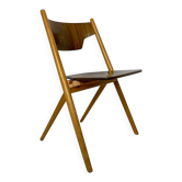 1/21 1950s vintage Hiller stackable plywood chairs from Germany in the style of Egon Eiermann