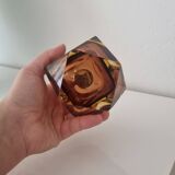 Murano Sommerso ashtray + table lighter set