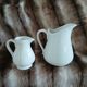 2 antique pitchers in white earthenware