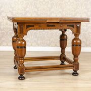 Dutch Extendable Oak Side Table, Late 19th Century