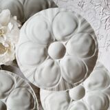Set of 9 oyster porcelain plates