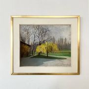 Painting "Old tree", Yvonne Fourgeaud, 1976, Pastel