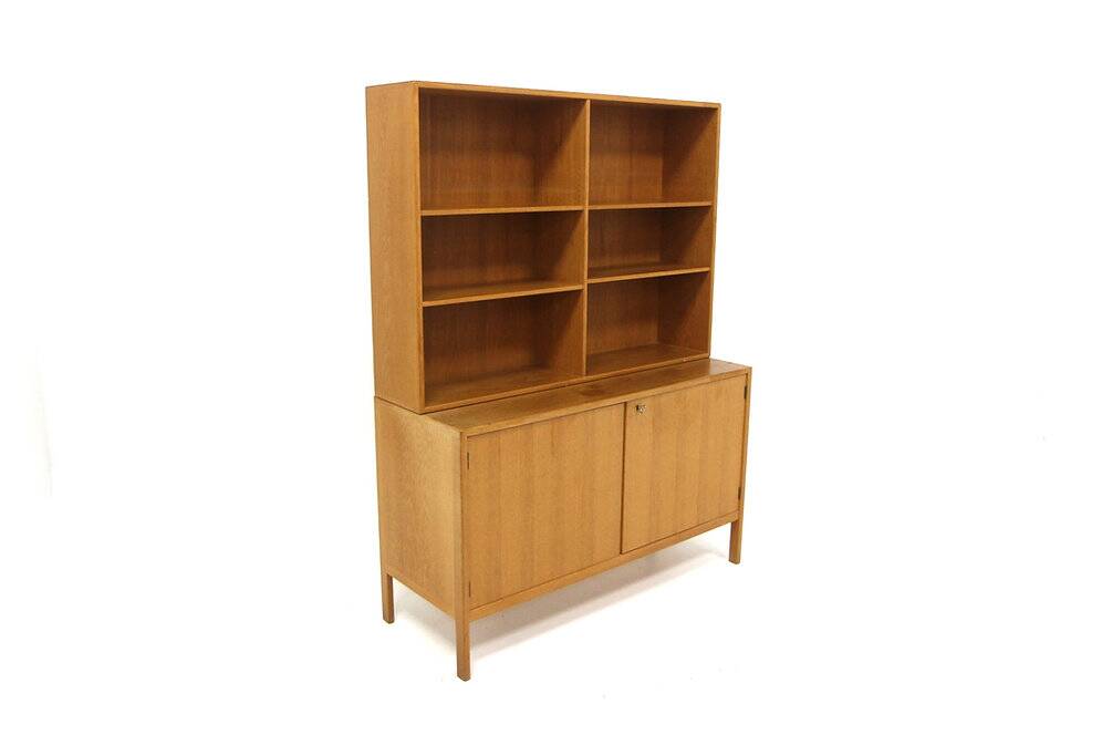 Bibliothèque scandinave en chêne, Suède, 1960