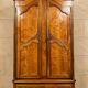 Important wedding armoire from the Louis XV period in marquetry and burl.