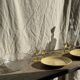 Set of 2 large yellow plates without brand D25.5