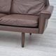 1970s, Danish 3-seater sofa, original brown leather.