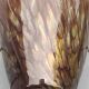 Large Cylindrical Vase in Murano Blown Art Glass/Gold Glitter