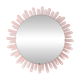 Mid-Century Modern Sunburst Mirror Wall Lamp in Lucite with Pink Glow, 1970