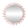Mid-Century Modern Sunburst Mirror Wall Lamp in Lucite with Pink Glow, 1970