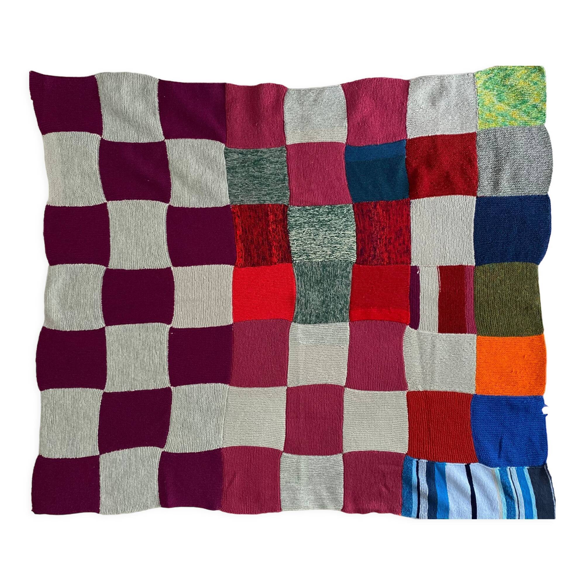 Wool patchwork plaid