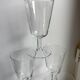 Set of 6 crystal wine glasses engraved 60s