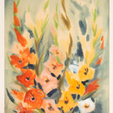 Gladiolus, Aquarelle on Paper, 74 x 88 cm