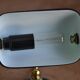 Lampe de banquier socle en marbre vert