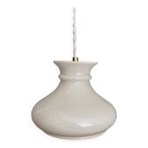Vintage globe pendant light in white opaline