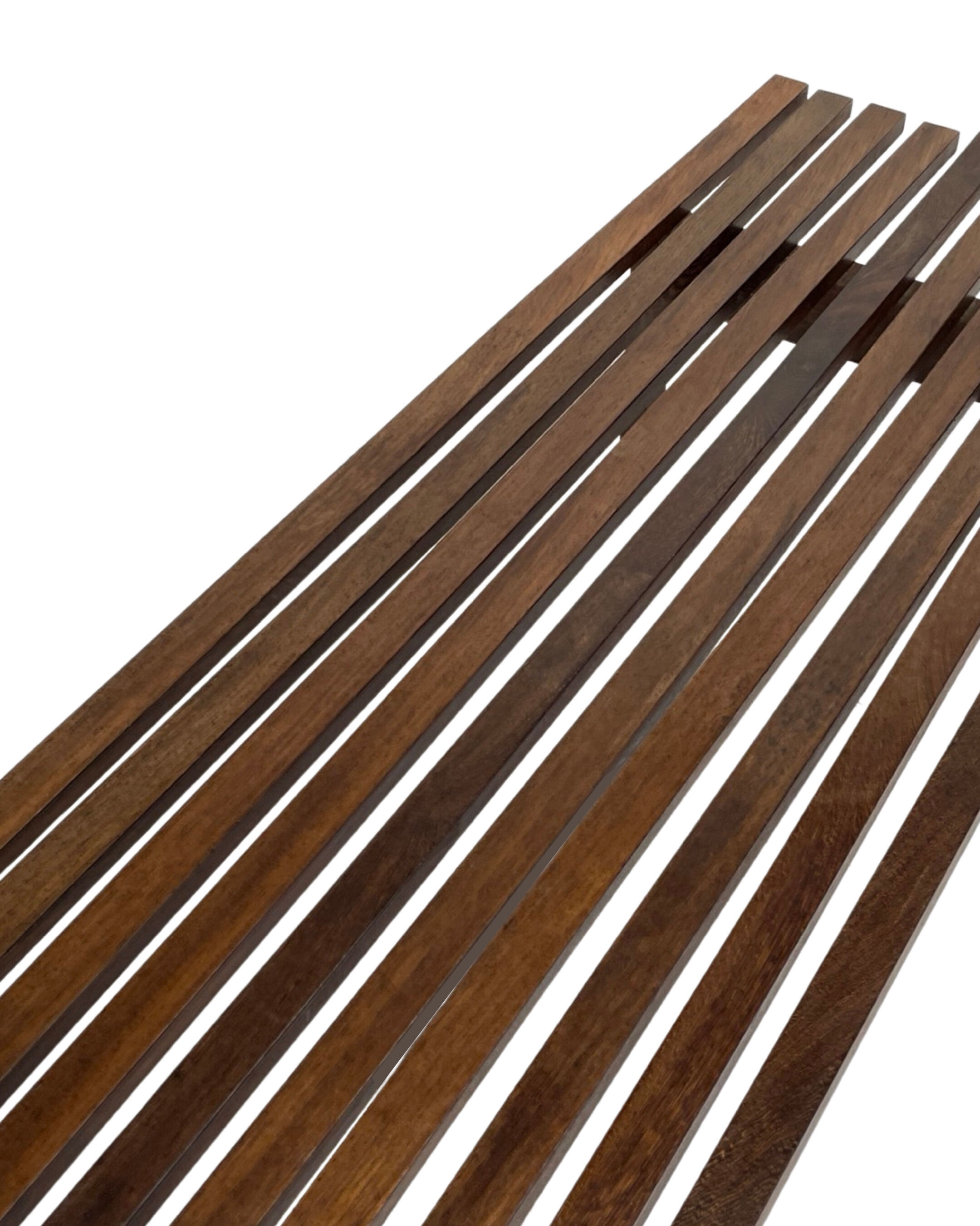 Slatted bench table wenge wood Martin Visser style 60's