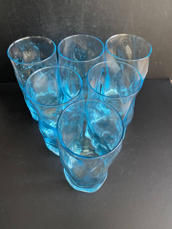 Magnifique lot de 6 verres vintage Bormioli Rocco