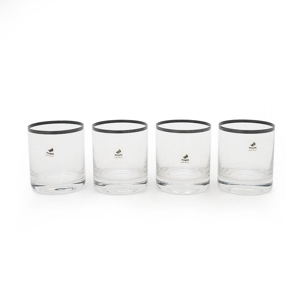 Glasses by Gianfranco Frattini for Progetti, 1970s, set of 4.