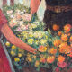 The Little Merchant, florist, oil on canvas