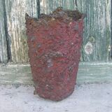 Brutalist bronze vase