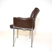 Röder Söhne Set of 3 leather office/dining room chairs by Miller Borgsen
