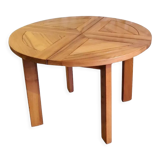 Round table regain in solid elm